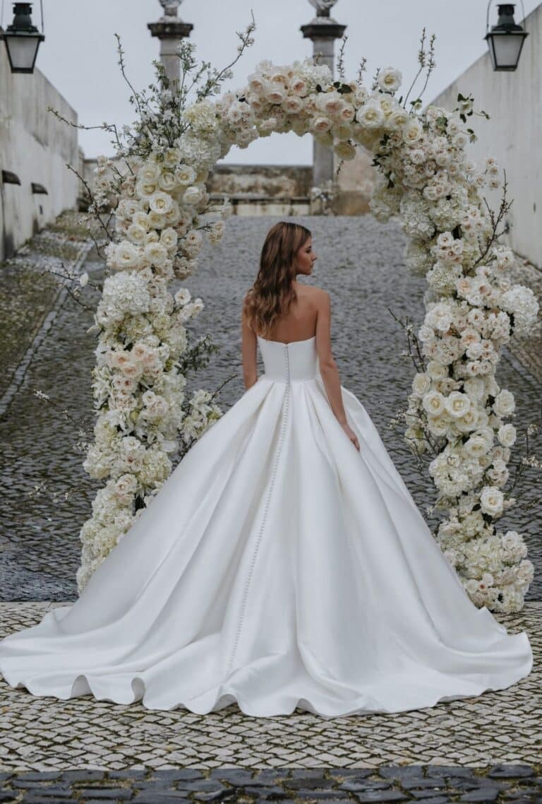 Allure Bridals Abella Colletion | Style E457 | Adelina Floral Back View