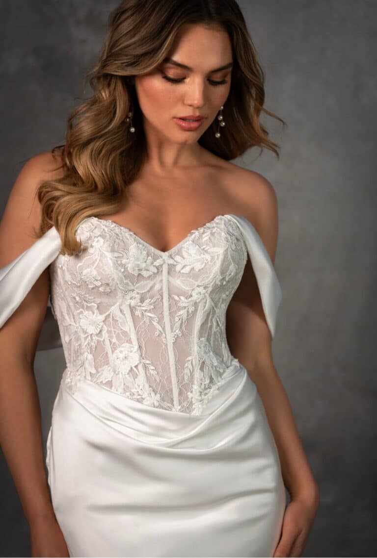 Essense Wedding Dress style D4303 available at Bijoux Bridal