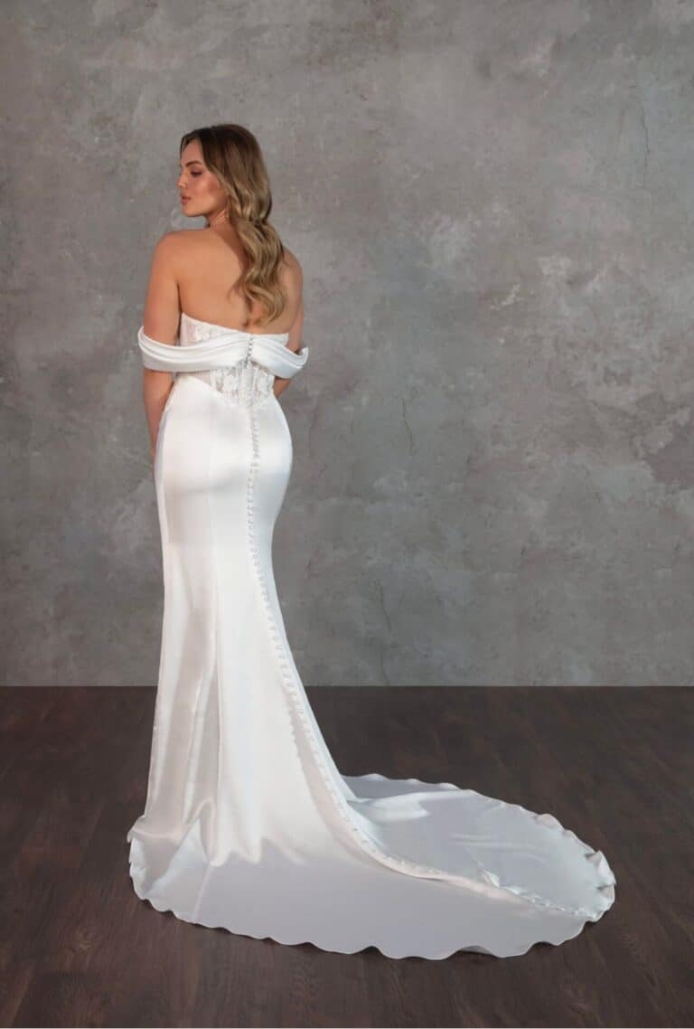 Essense Wedding Dress style D4303 available at Bijoux Bridal