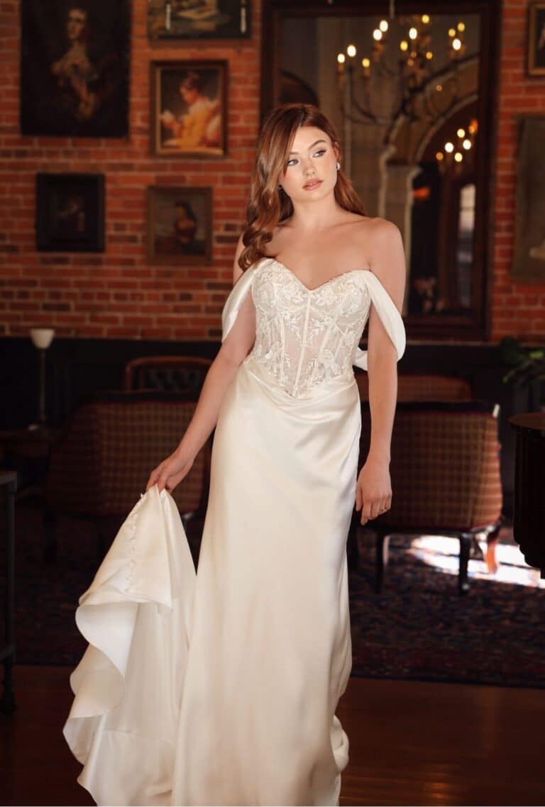 Essense Wedding Dress style D4303 available at Bijoux Bridal